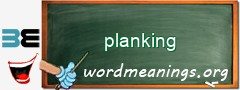 WordMeaning blackboard for planking